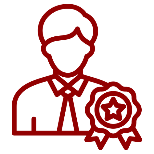 Red outline award illustration