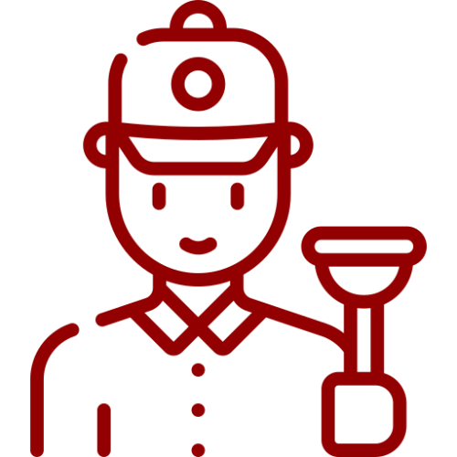 Simple plumber line drawing