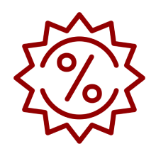 Sales badge with percent sign